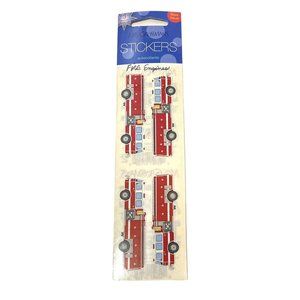 Mrs Grossman Vintage Stickers Red Fire Engine Truck Sticker Sheets Old Stock Y2K